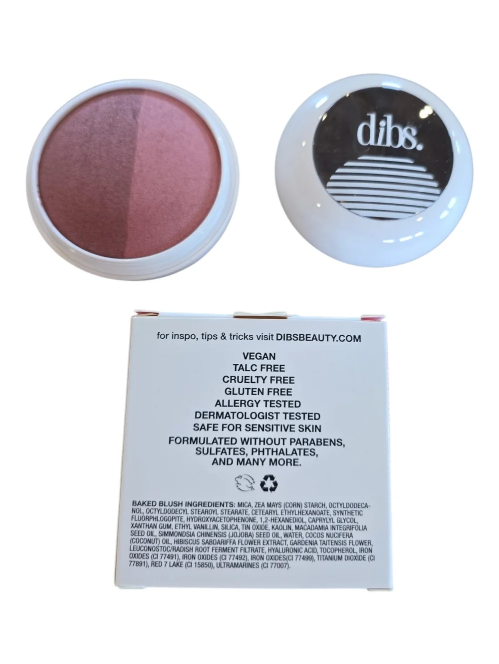 Dibs NIB Duet Baked Blush in Backstage Two Shades